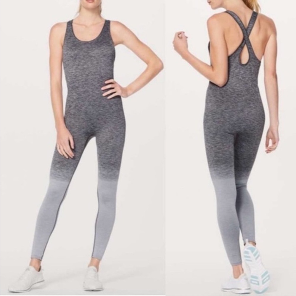 Lululemon Balance & Resist Onesie In Black White Light Cast